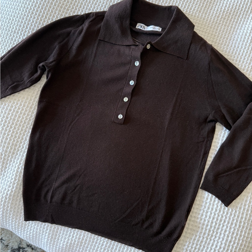 Zara Women's Dark Brown Sweater